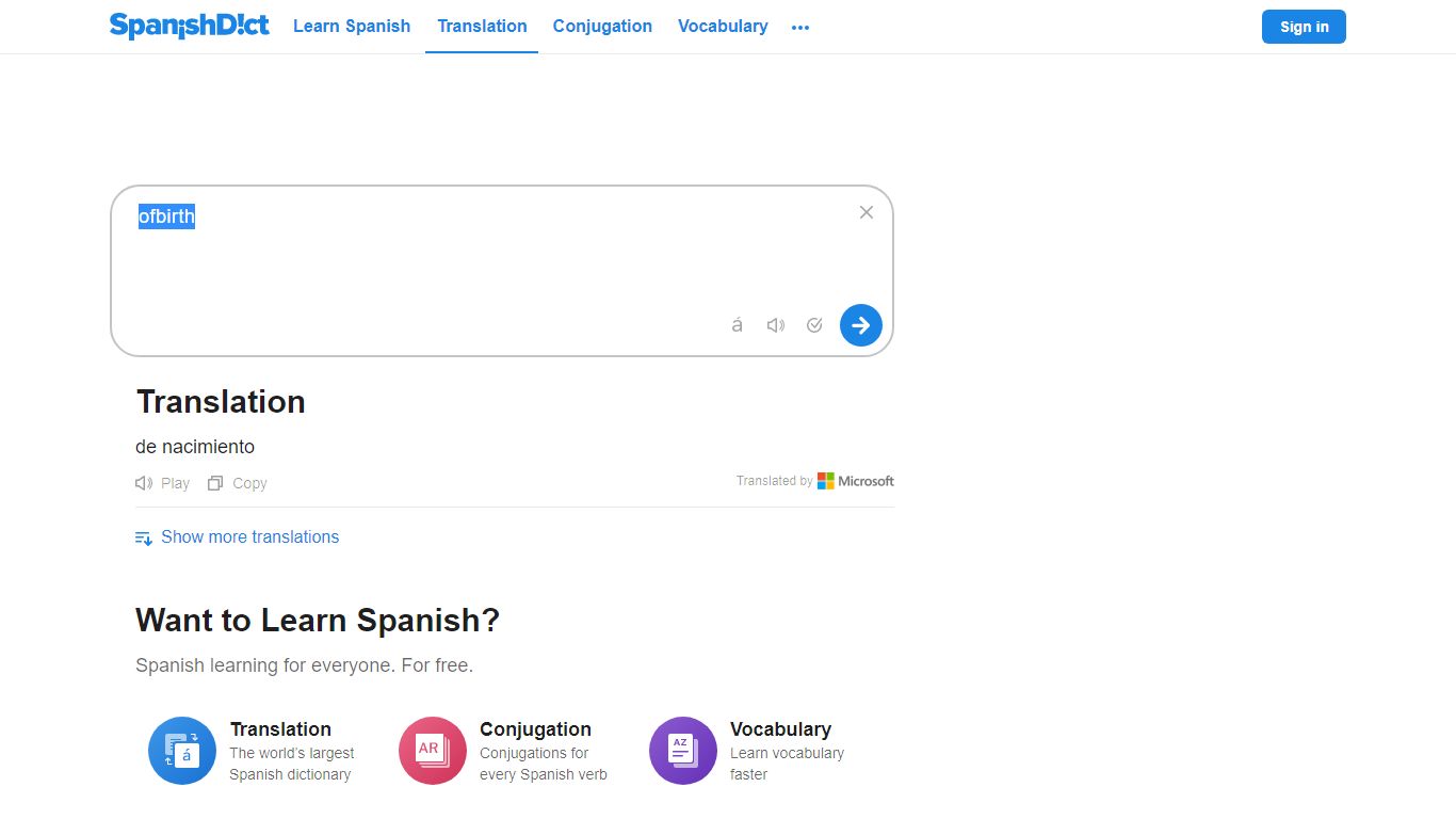 Ofbirth | Spanish Translator